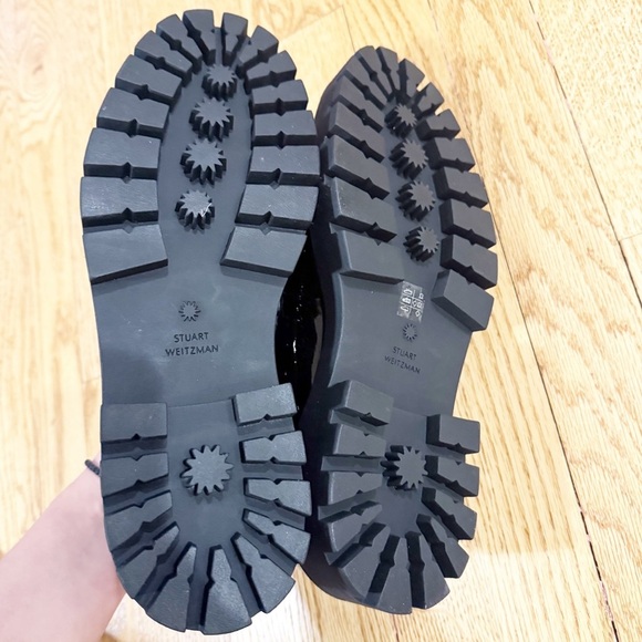 Stuart Weitzman Black Loafers with Gold Accent - Picture 9 of 11